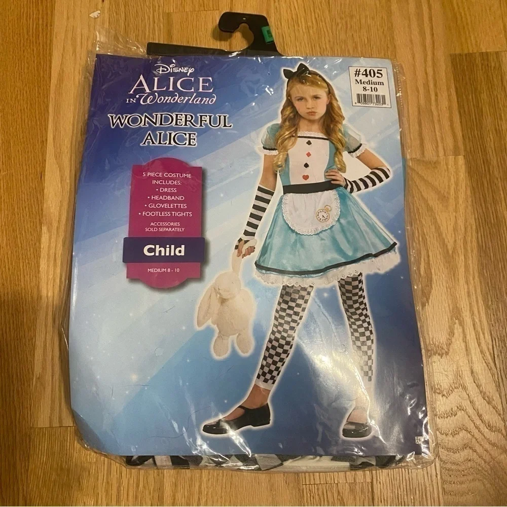 Disney Alice in Wonderland Wonderful Alice Costume NEW Medium Kids Halloween - Picture 2 of 5